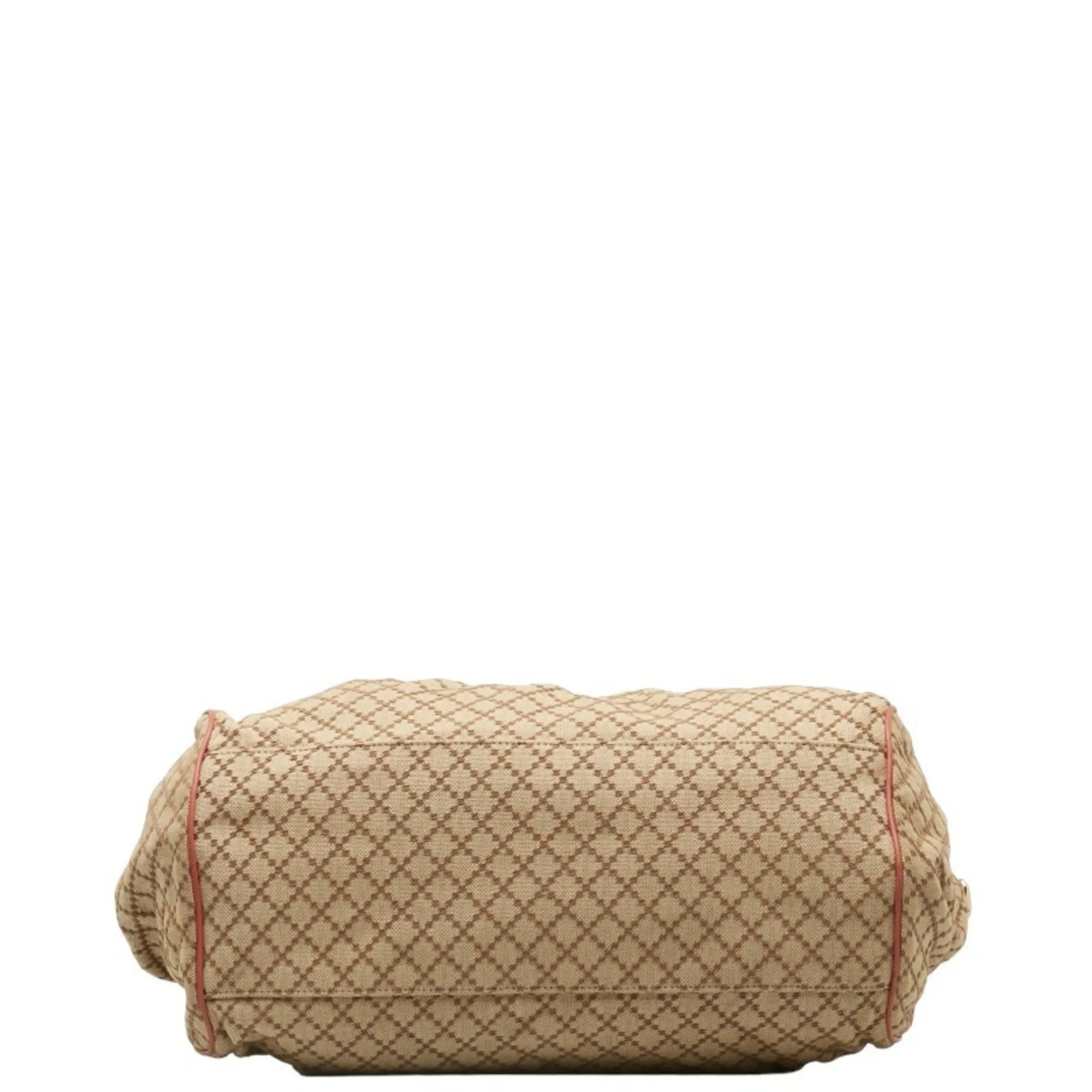Gucci  pink Canvas Leather Handbag Shoulder Bag (Pre-Owned)