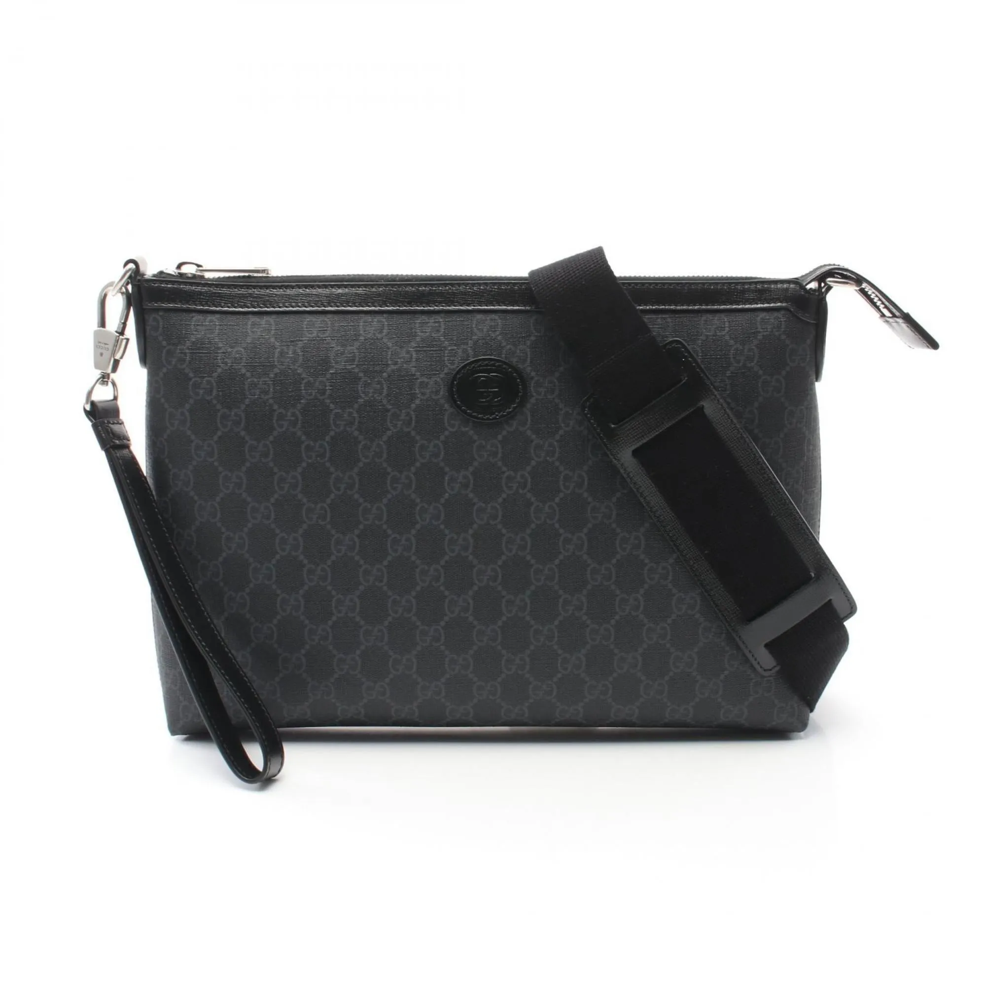 Gucci   Pvc Coated Canvas Leather Shoulder Bag (Pre-Owned)