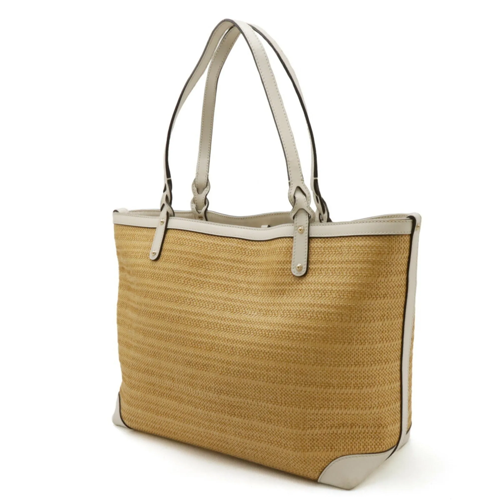 Gucci  Straw Leather Shoulder Bag Tote Bag (Pre-Owned)