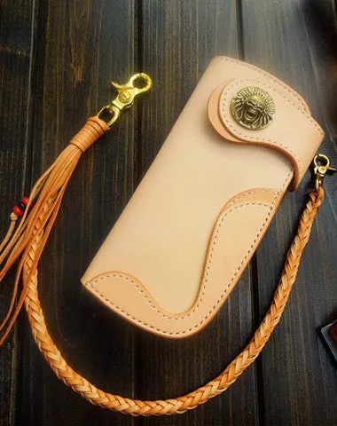 Handmade biker wallet chain leather bifold trucker wallet Long wallet purse for men Wallet seasonal sale