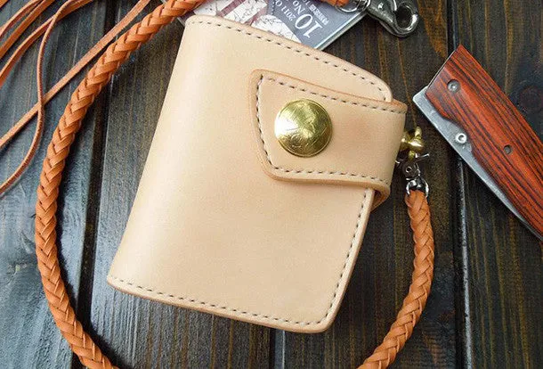 Handmade biker wallet trucker wallets Small chain wallet leather leather billfold wallet for men