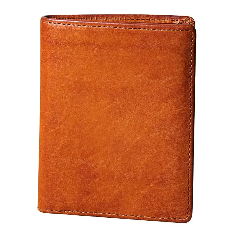Handmade Genuine Leather Mens Cool Slim Leather Billfold Wallet Men billfold Wallets Bifold for Men