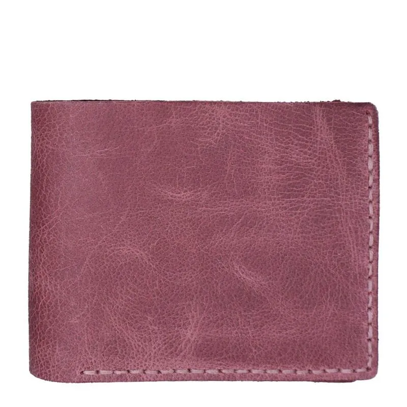 Handmade Khaki Leather Mens Bifold Billfold Wallets Slim Khaki Small Wallet for Men