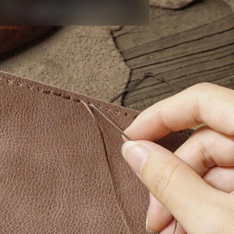 Handmade Khaki Leather Mens Bifold Billfold Wallets Slim Khaki Small Wallet for Men