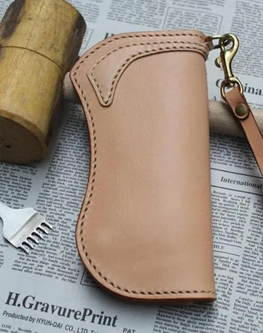 Handmade Leather Mens Biker Chain Wallets Cool Long Biker Wallets with Chain Cyber Monday wallet sale