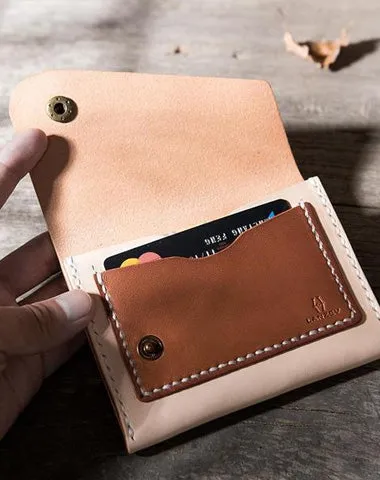 Handmade Leather Mens Cool billfold Wallet on sale Card Holder Small Card Slim Wallets on sale for Men