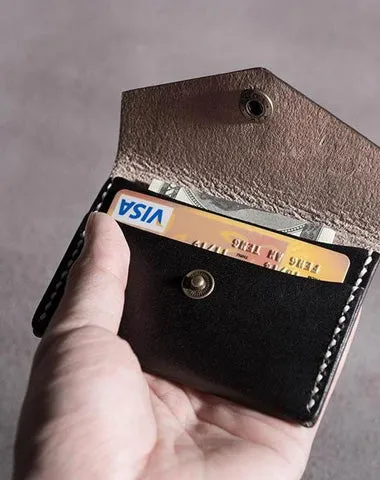 Handmade Leather Mens Cool billfold Wallet on sale Card Holder Small Card Slim Wallets on sale for Men