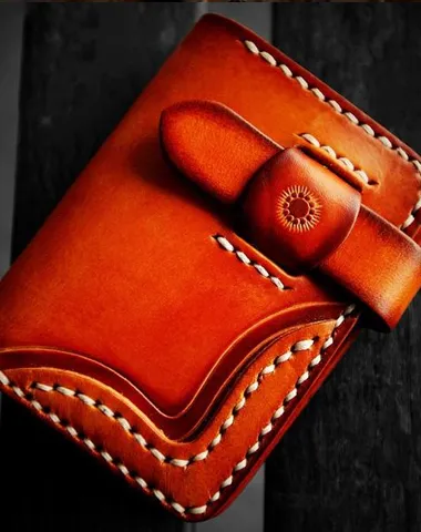 Handmade Leather Mens Cool billfold Wallet on sale Card Holder Small Card Small Wallets on sale for Men