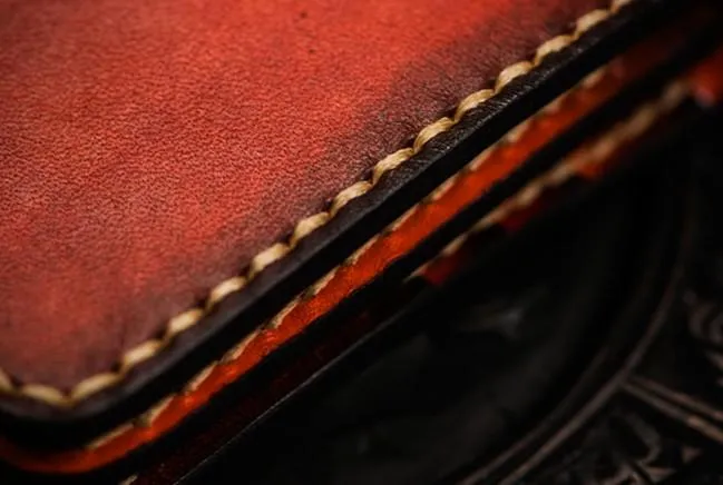 Handmade Leather Mens Cool Long Leather Wallet Long Wallets for Men