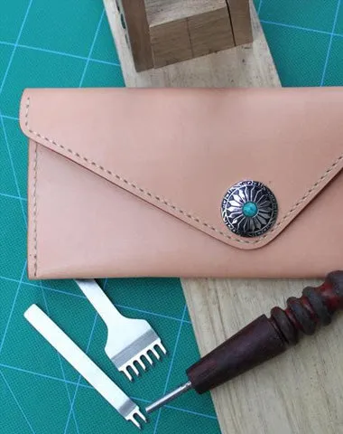 Handmade Leather Mens Envelope Long Wallet Cool Long Wallet for Men Cyber Monday wallet sale