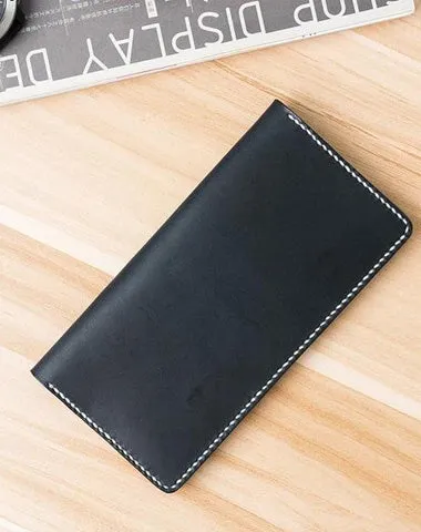 Handmade Leather Mens Long Wallet Cool Leather Wallet Long Wallets for Men Cyber Monday wallet sale