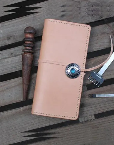 Handmade Leather Mens Vintage Long Wallet Cool Long Wallet for Men Cyber Monday wallet sale