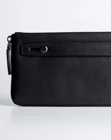 Handmade long wallet leather men phone zip clutch vintage wallet for men Cyber Monday wallet sale