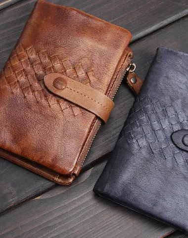 Handmade men billfold leather Wallet on sale men vintage gray brown Wallet on sale for him