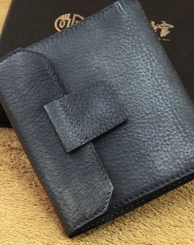 Handmade Mens Cool billfold Leather Wallet on sale Men Small Wallets on sale Trifold for Men