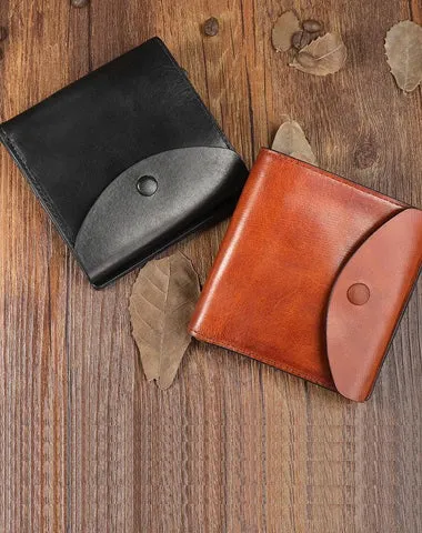 Handmade Mens Cool Black billfold Leather Wallet on sale Men Trifold Brown Card Wallets on sale for Men