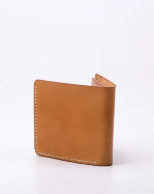 Handmade vintage black brown minimalist slim leather ID card billfold Wallet on sale for men