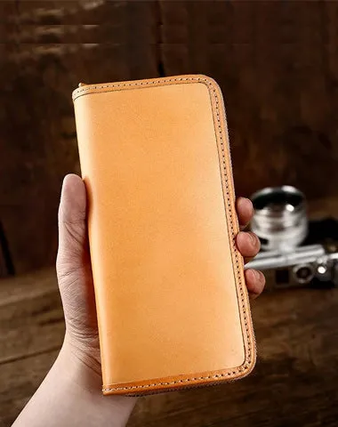 Handmade Vintage Mens Leather Black Long Wallet Dark Brown Cool Long Card Wallet for Men Cyber Monday wallet sale