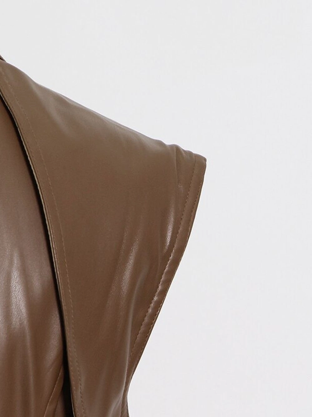 HERANE Leather Midi Dress