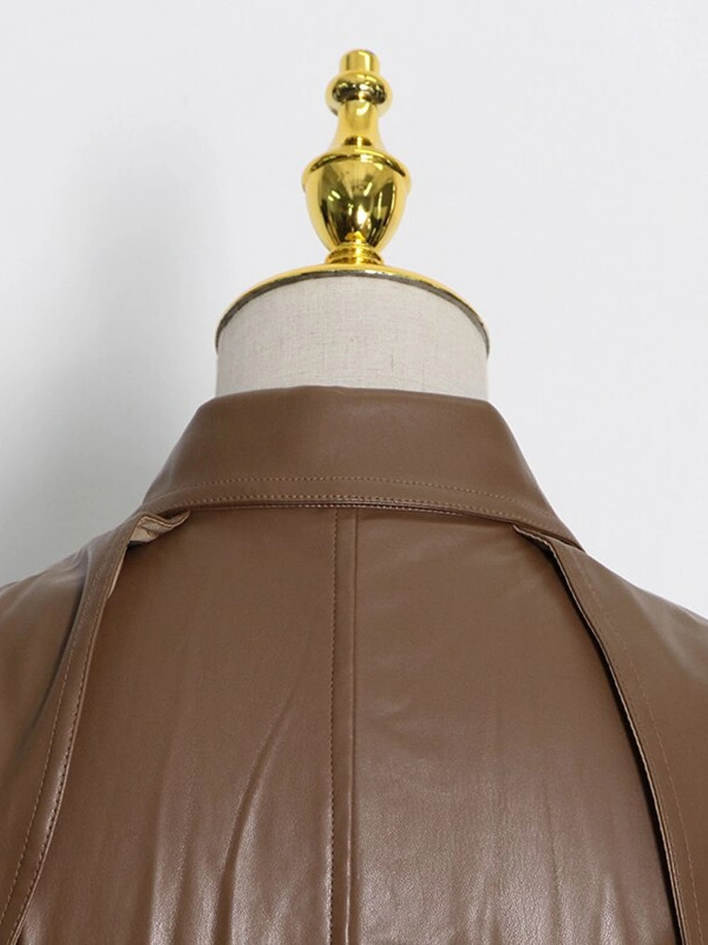HERANE Leather Midi Dress