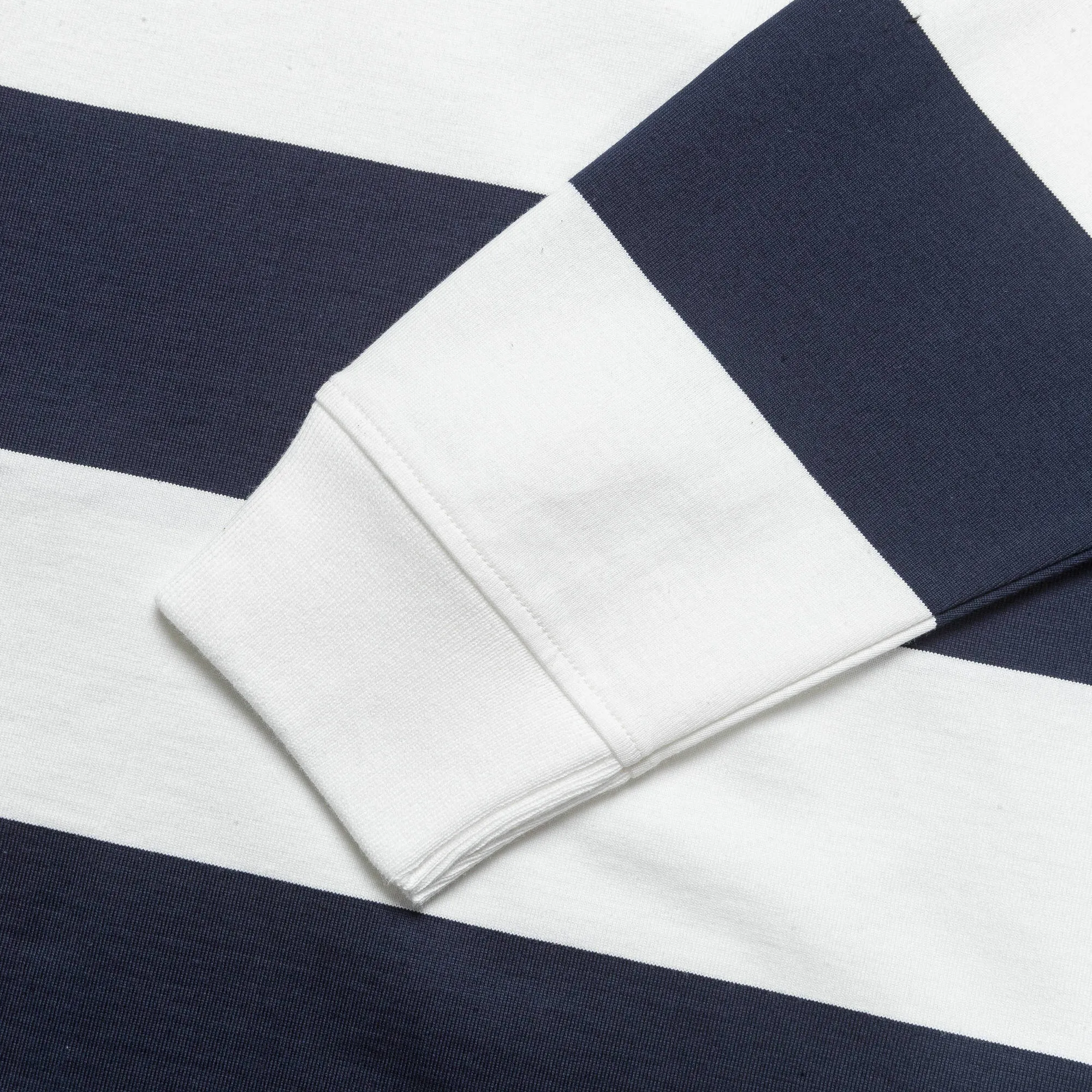 Heritage Mariniere Striped LS T-Shirt - Milk/Deep Marine