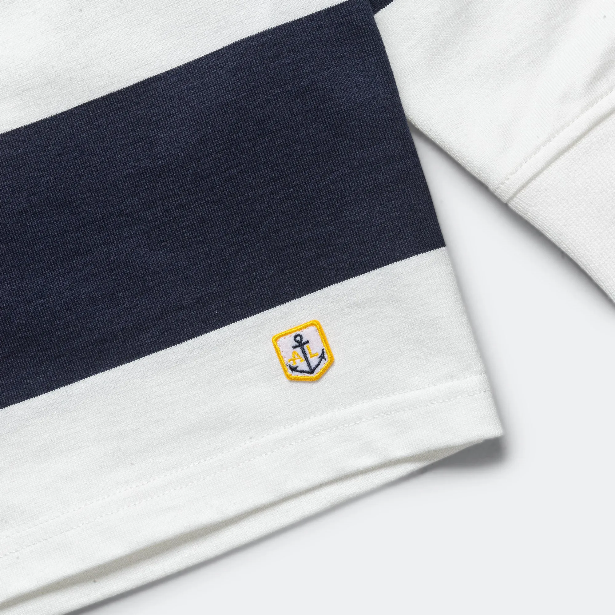 Heritage Mariniere Striped LS T-Shirt - Milk/Deep Marine