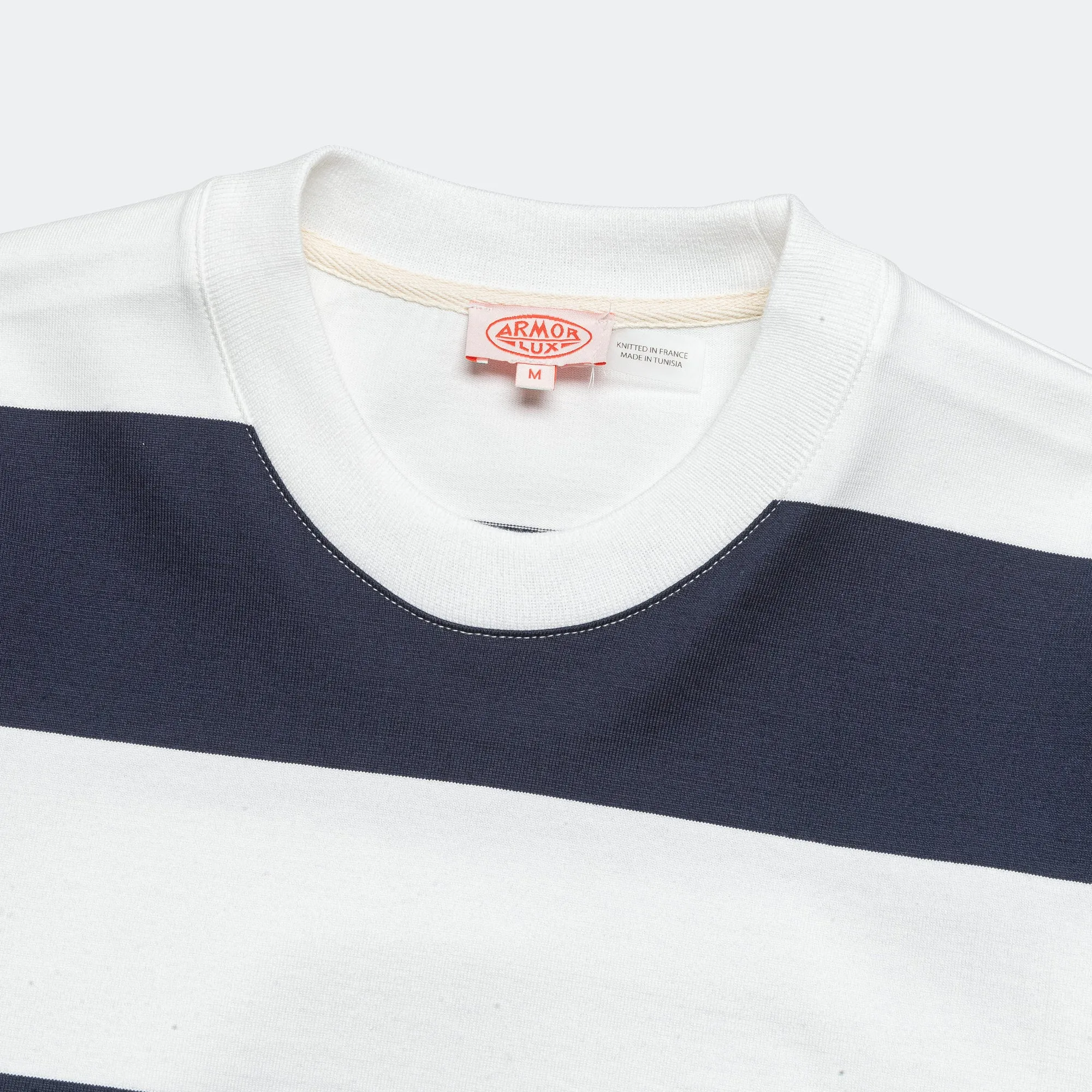 Heritage Mariniere Striped LS T-Shirt - Milk/Deep Marine