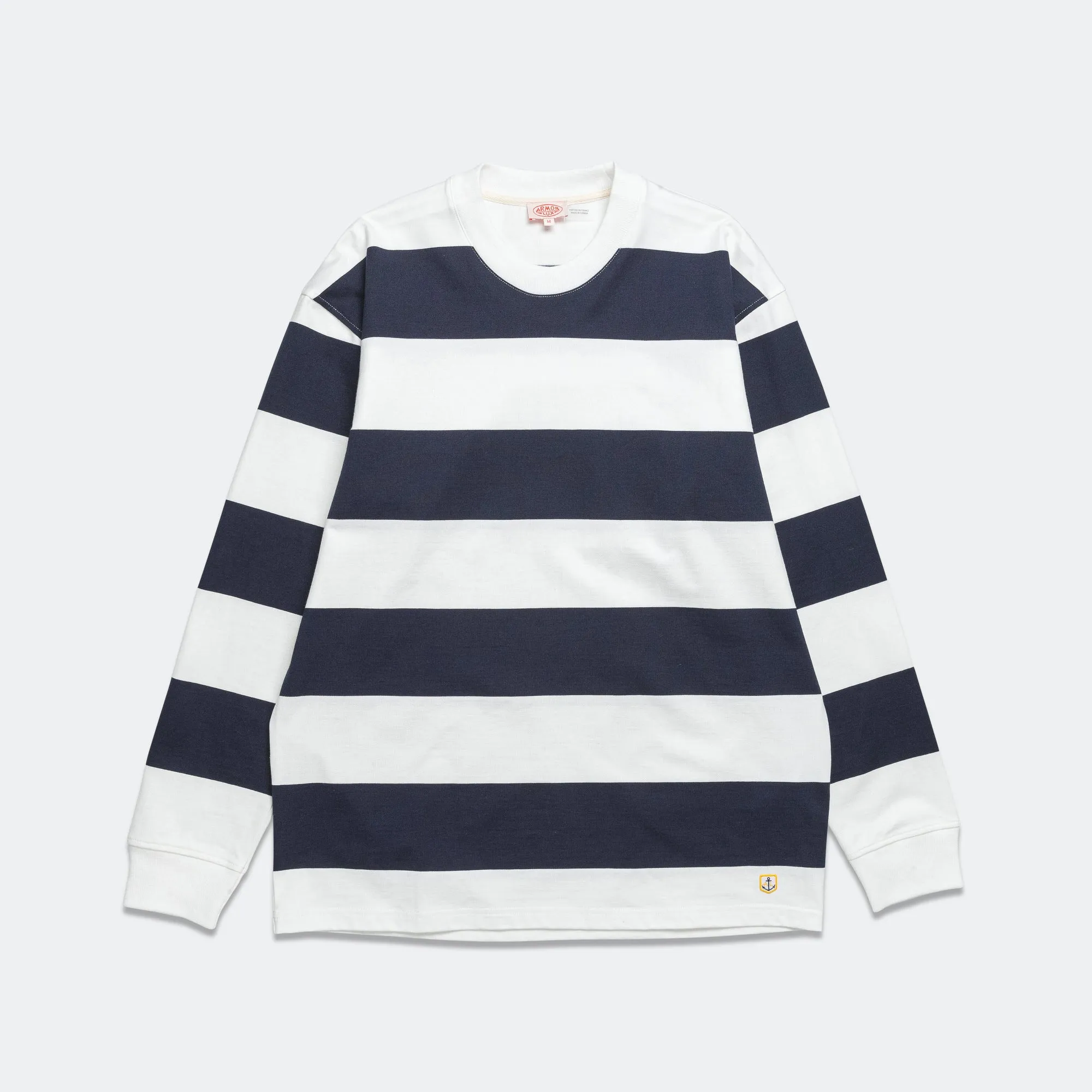 Heritage Mariniere Striped LS T-Shirt - Milk/Deep Marine