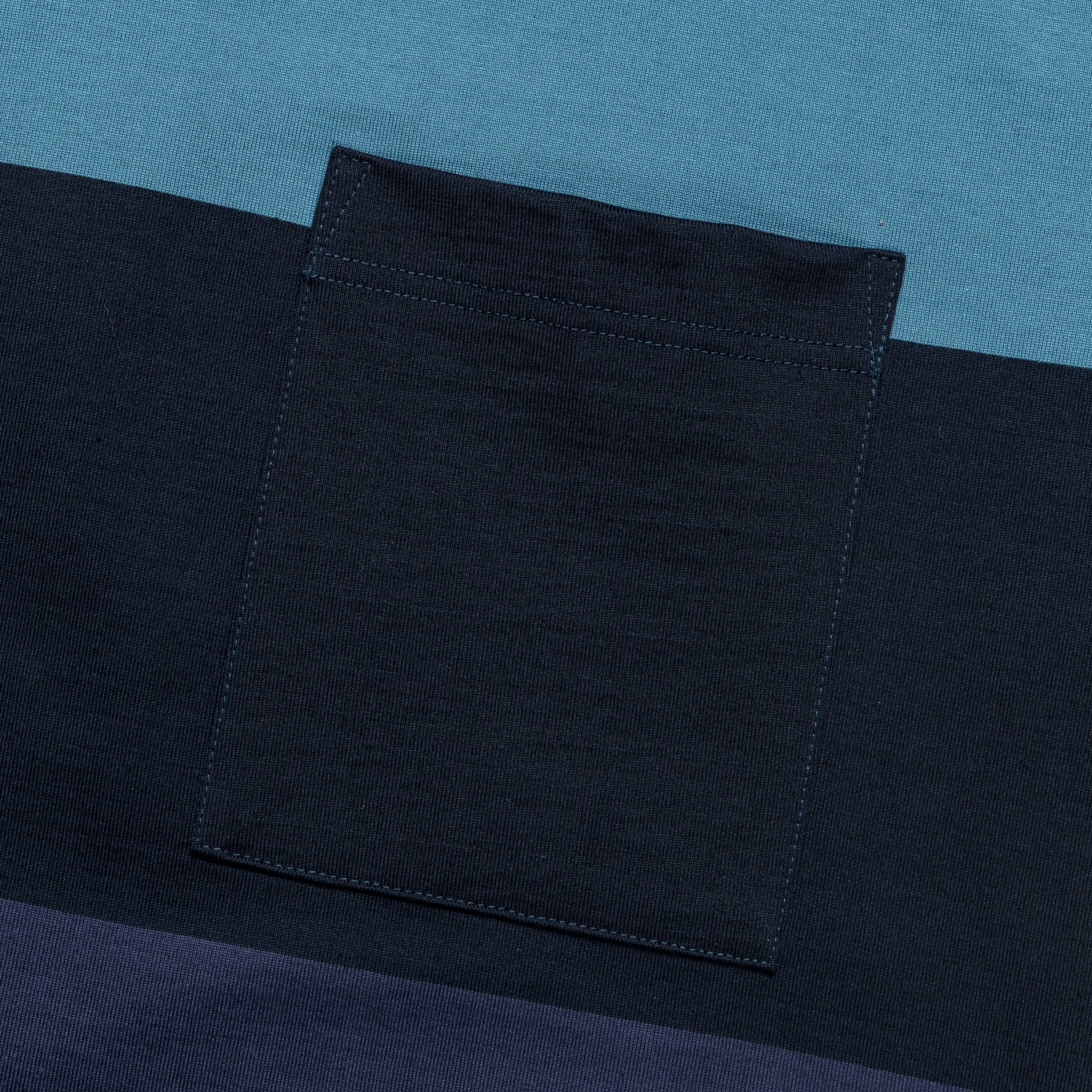 Heritage Pocket Stripe T-Shirt - Marine Deep/Winter Blue
