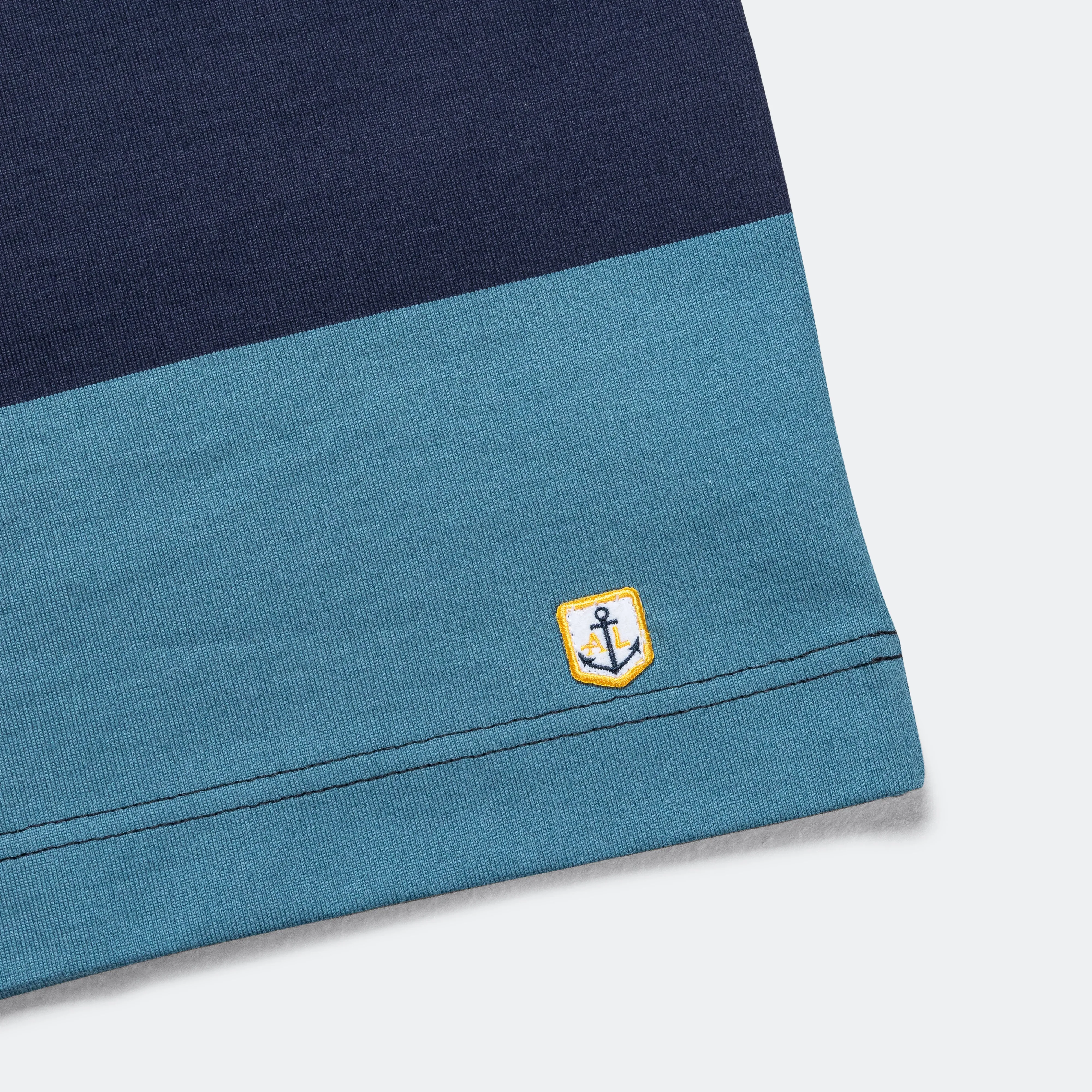 Heritage Pocket Stripe T-Shirt - Marine Deep/Winter Blue