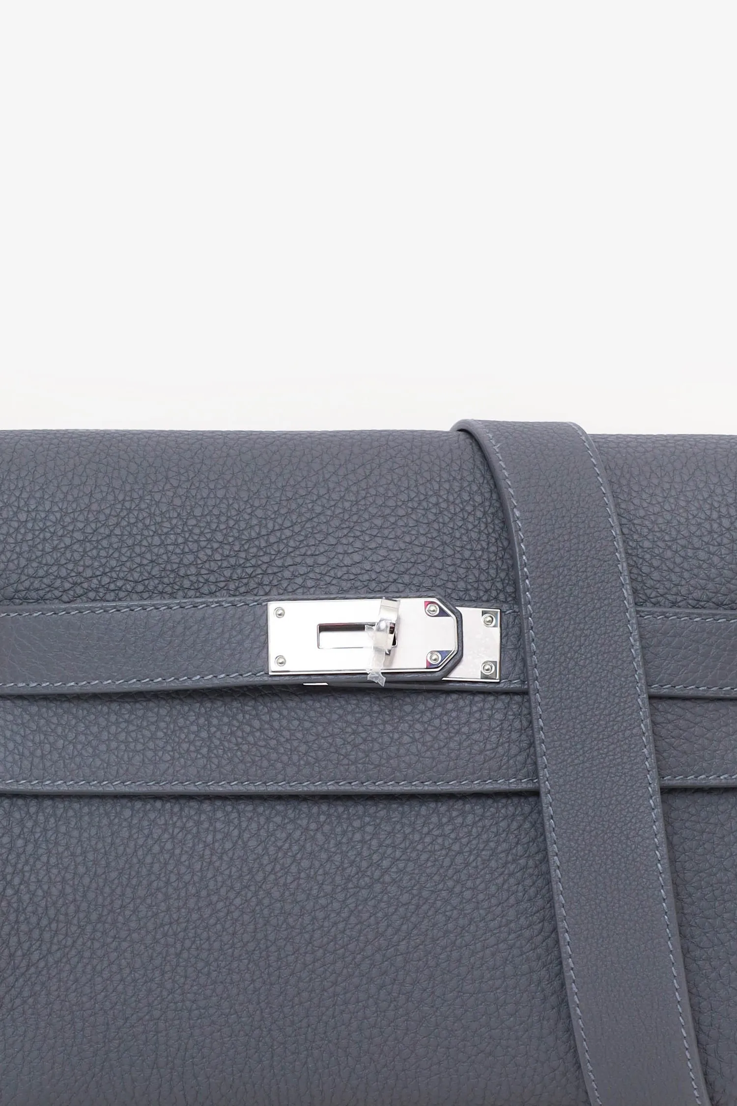 Hermes 2024 Grey Togo Leather Kelly Messenger Bag