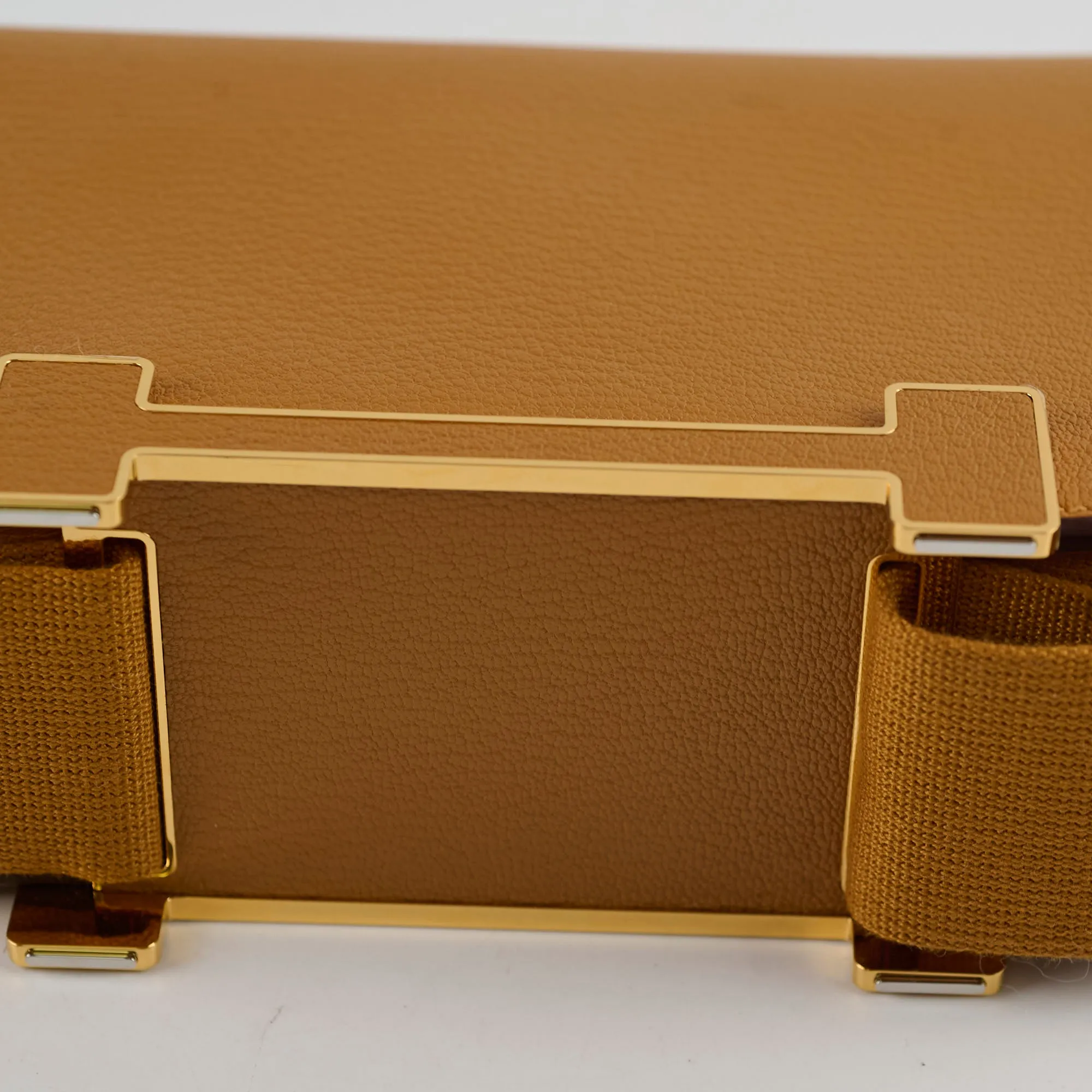 Hermes Geta Bag Cherve Caramel B Stamp 2023