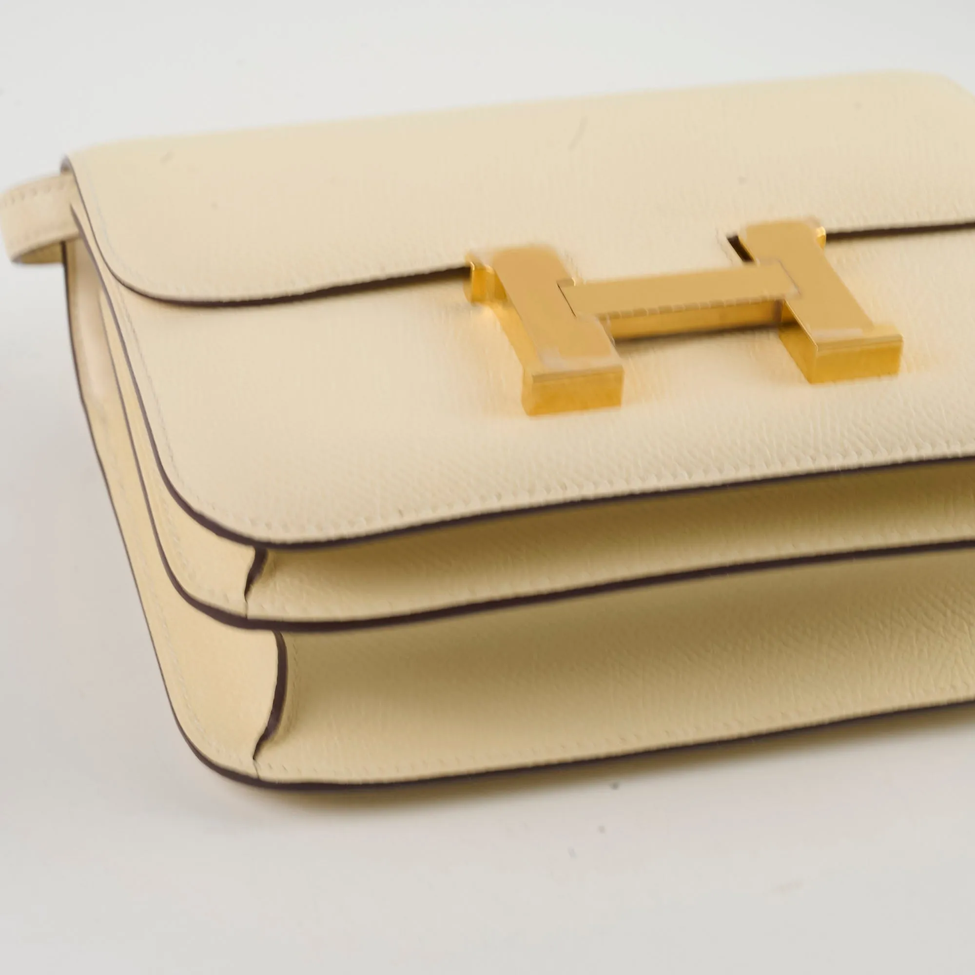 Hermes Mini Constance 18 Nata Epsom U Stamp 2022