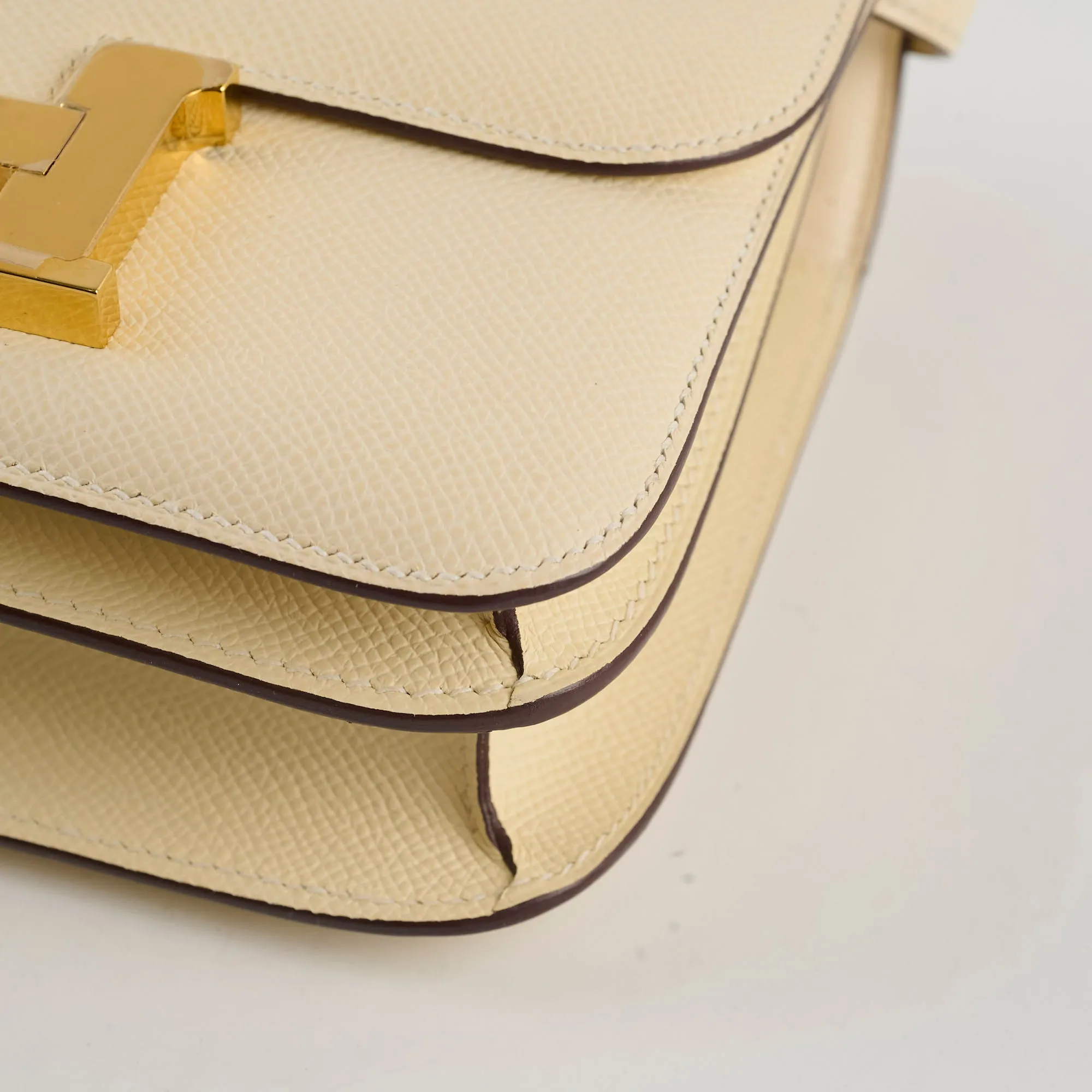 Hermes Mini Constance 18 Nata Epsom U Stamp 2022
