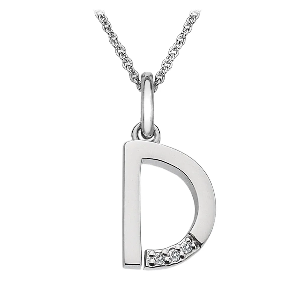 Hot Diamonds Initial D Silver Micro Pendant DP404 