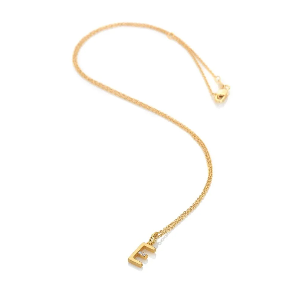 Hot Diamonds Initial E Gold Plated Silver Pendant DP943