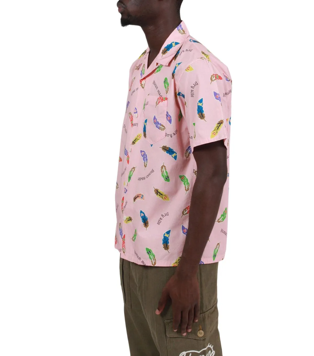 Human Made Feather Aloha Shirt Pink