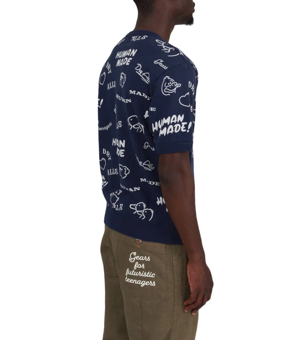 Human Made Printed S/S Sweatshirt Navy