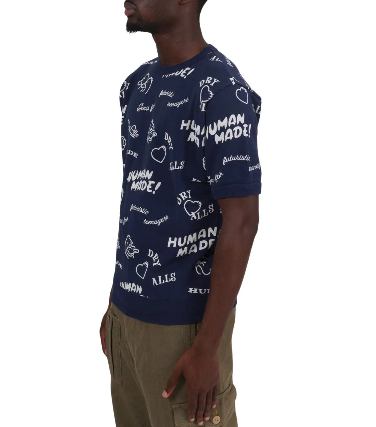 Human Made Printed S/S Sweatshirt Navy