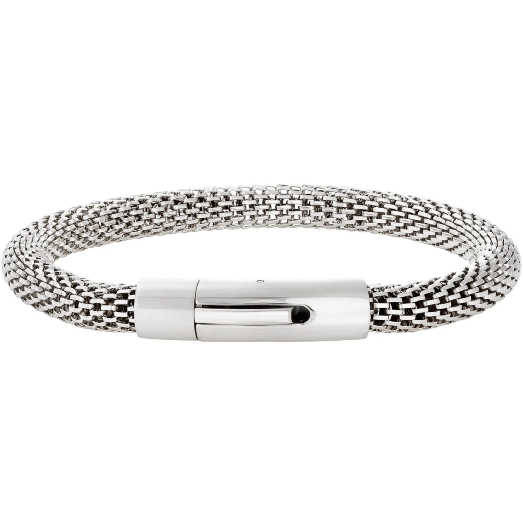 Invicta Men's Chain Cuff Bracelet - Silver Stainless Steel Mesh 6mm, Large | B8575-L 