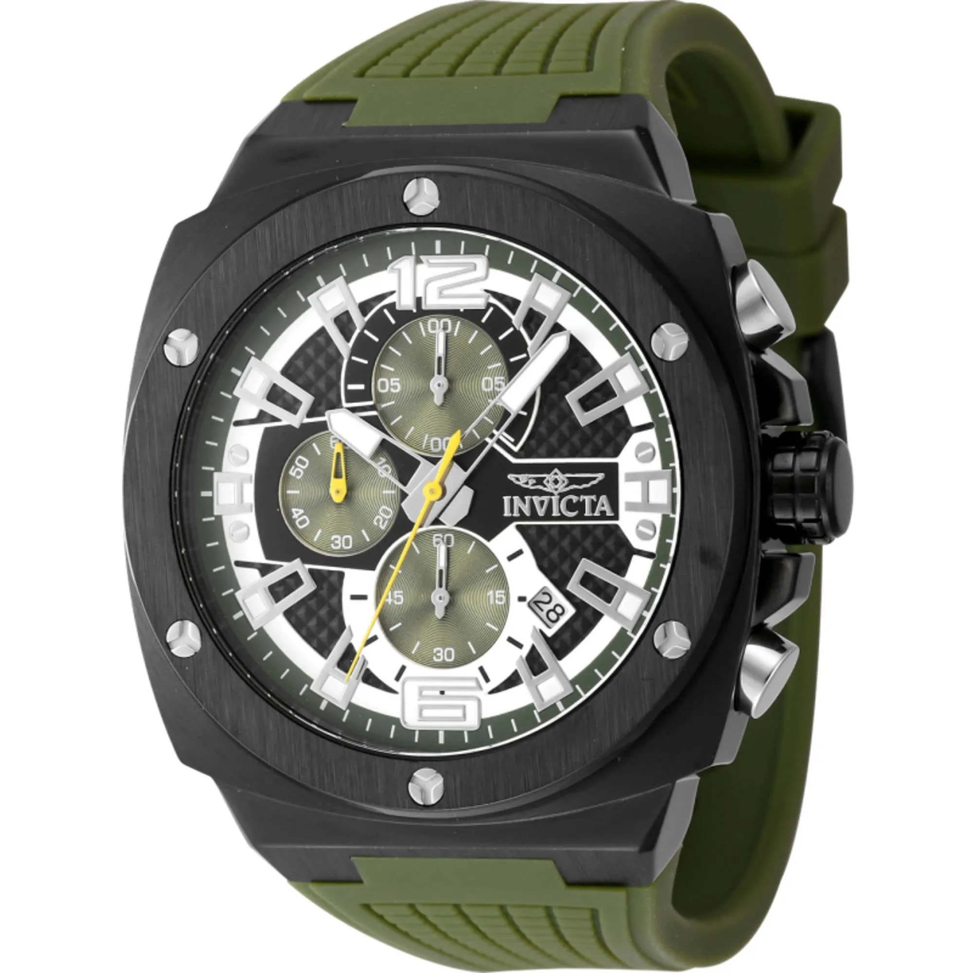 Invicta Men's Watch - Invicta Racing Quartz Chronograph Green Silicone Strap | 48162 
