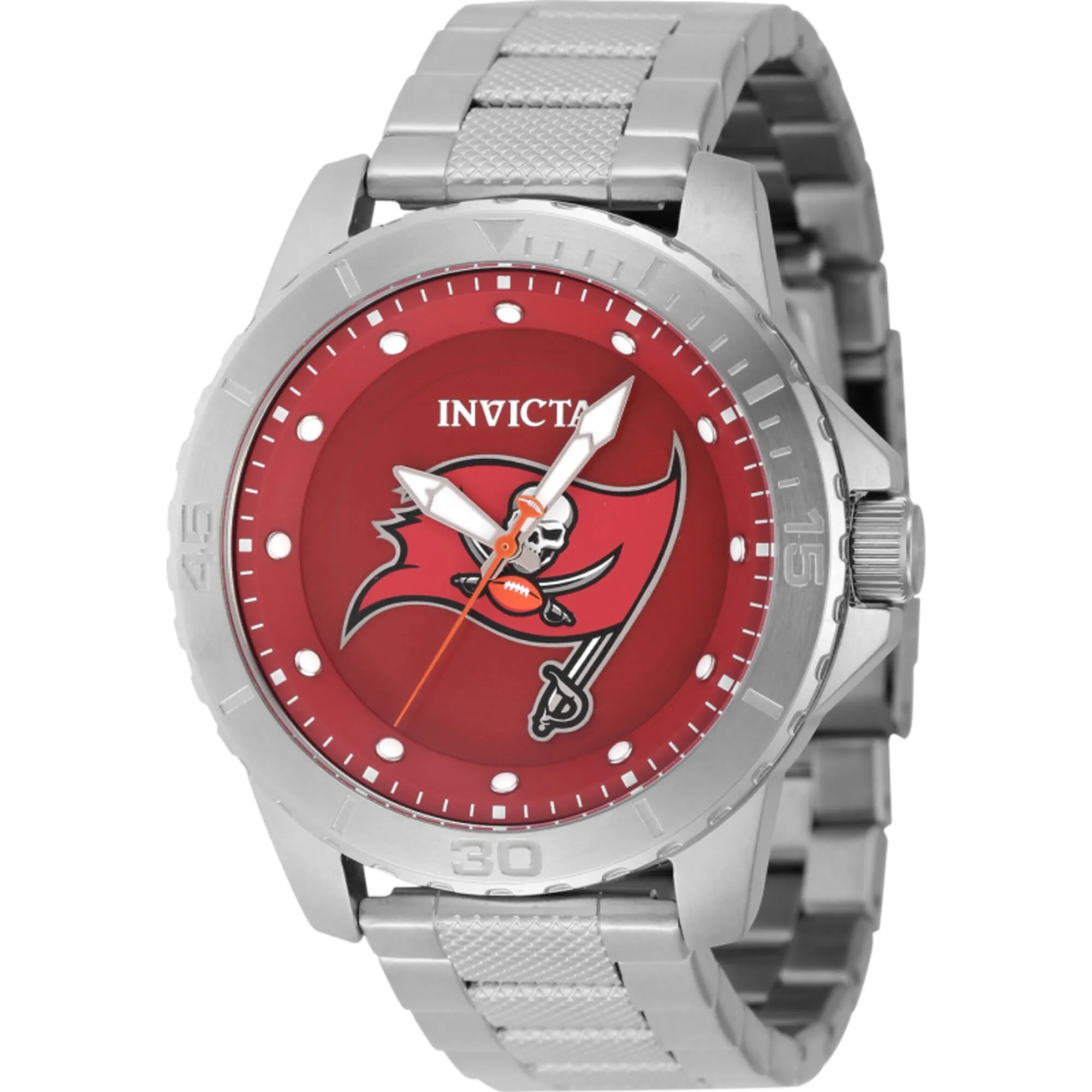 Invicta Men's Watch - NFL Tampa Bay Buccaneers Quartz Red Dial Steel Bracelet | 48090 