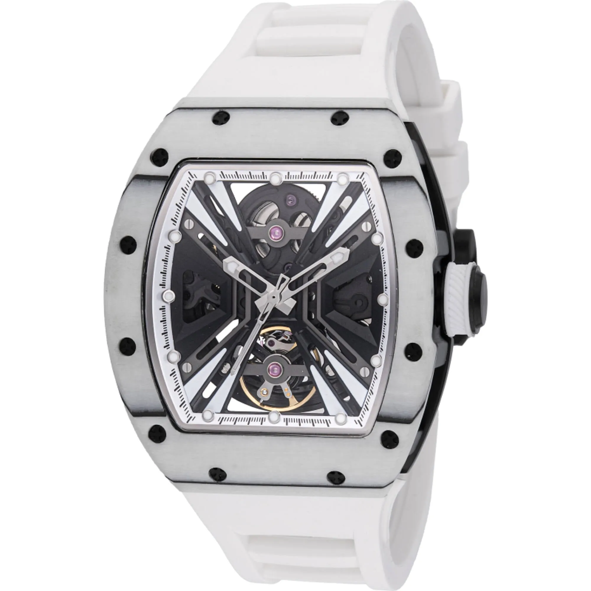 Invicta Men's Watch S1 Rally Automatic White Silicone Strap Chronograph 49028 