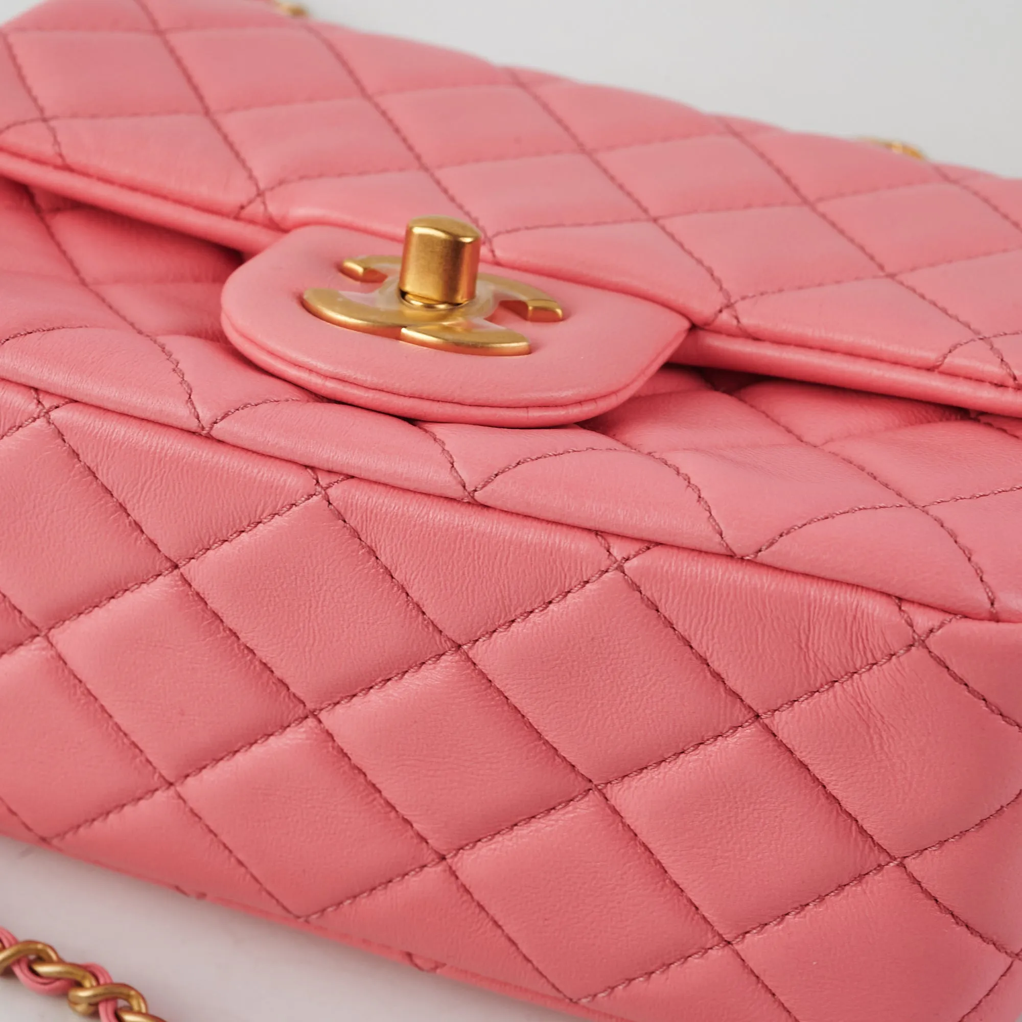 ITEM 9 - Chanel Mini Square Pink Microchipped
