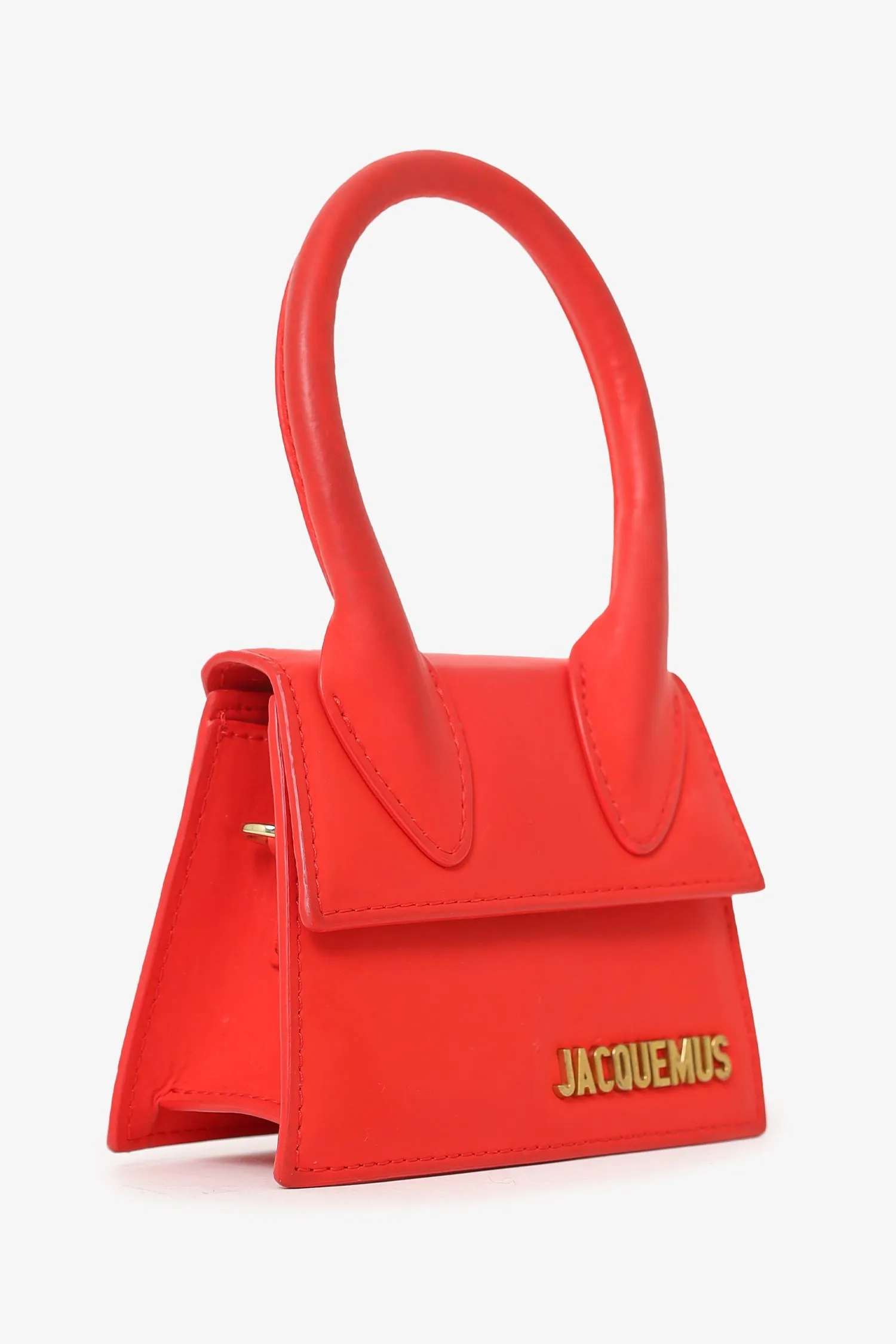 Jacquemus red Leather Le Chiquito Mini Top Handle with Strap
