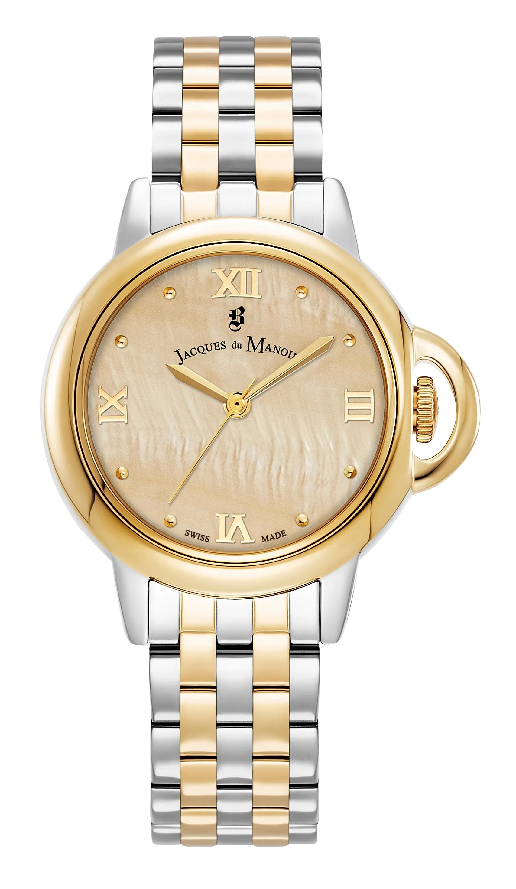 JDM Grace 32mm Analog Gold Silver Stainless Steel Strap Watch 