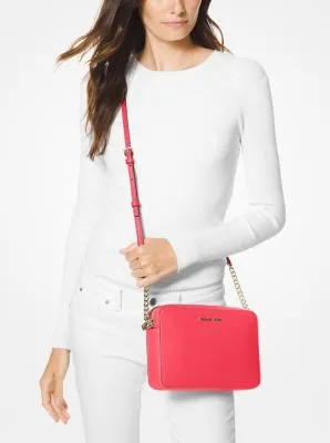 Jet Set Large Saffiano Leather Crossbody Bag