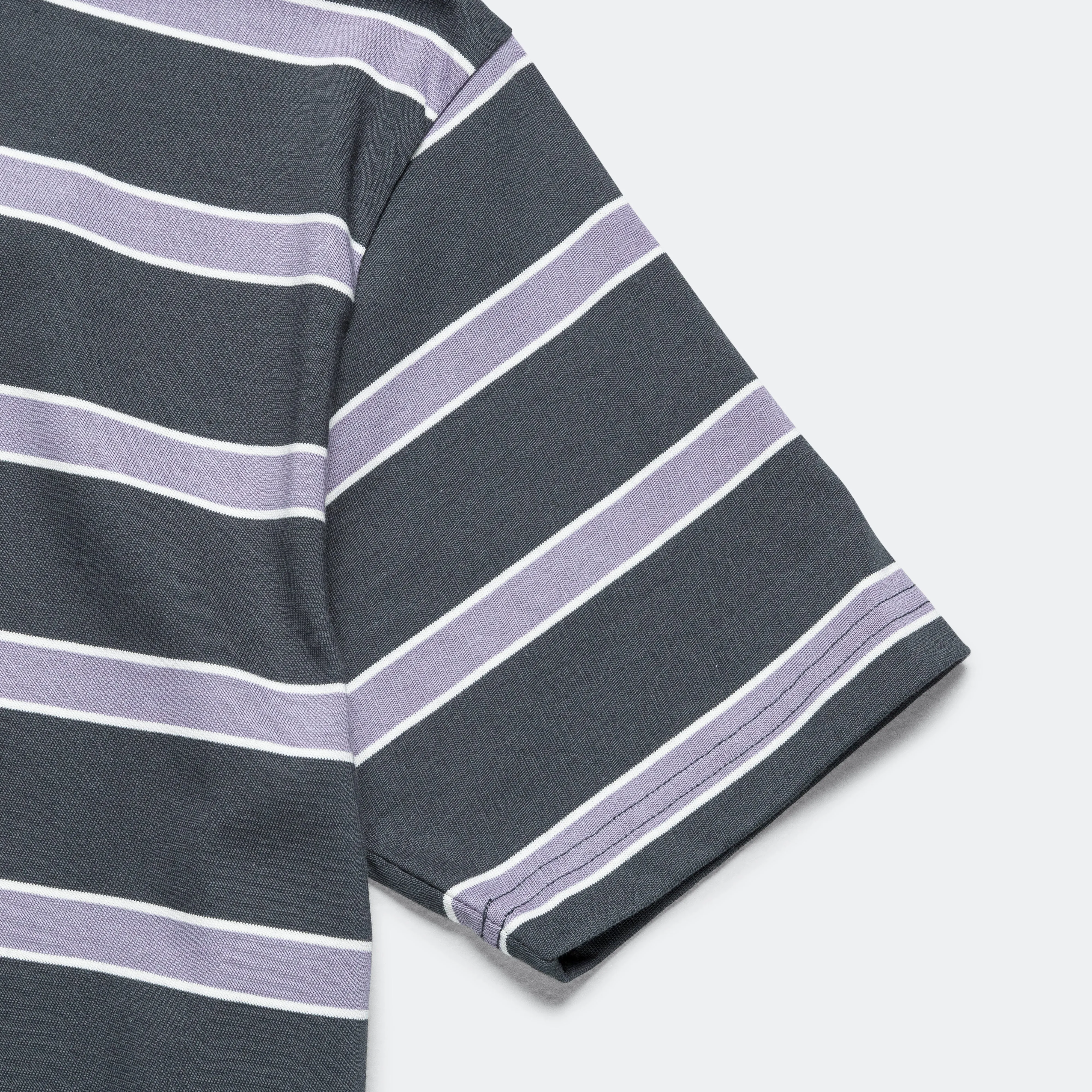 Johannes Multicolour Stripe T-Shirt - Battleship Grey