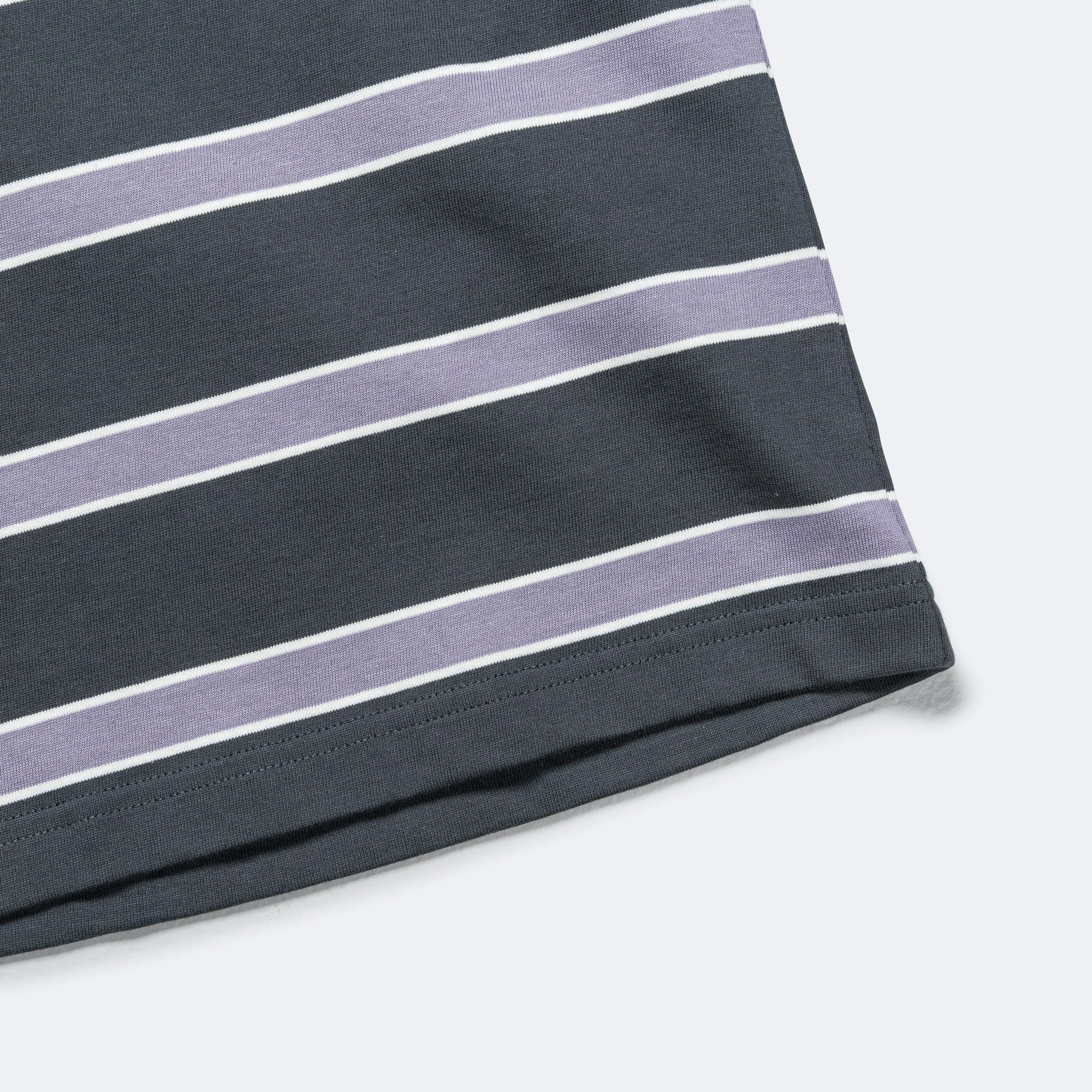 Johannes Multicolour Stripe T-Shirt - Battleship Grey