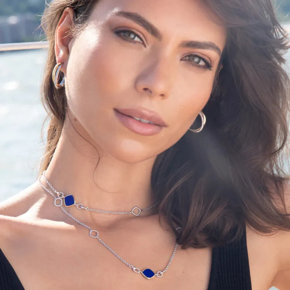 Judith Ripka Eternity Long Station Necklace Gemstones